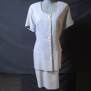 Navy & White Dress By Depeche Mode Size 16